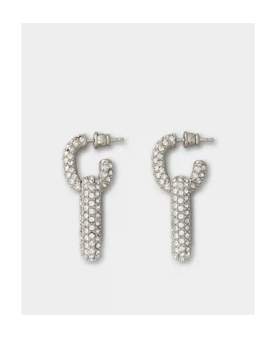 Roger Vivier Choc Round Earrings In White
