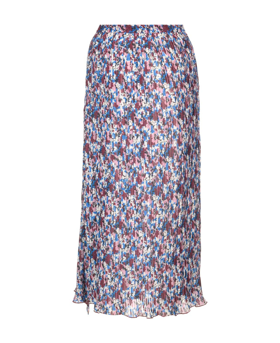 Ganni Printed Georgette Midi Skirt In Multicolor