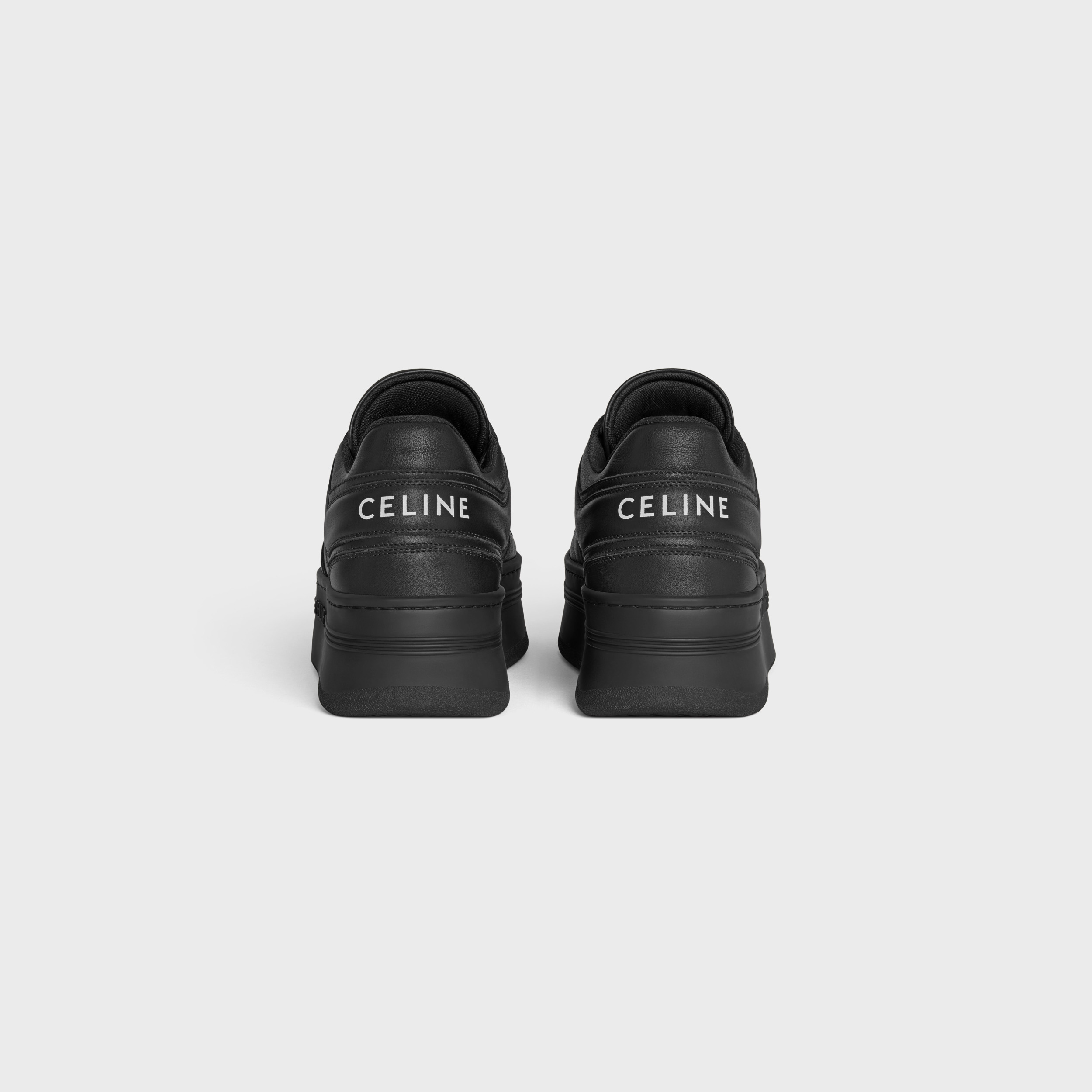 Celine Lace-up Wedge Loafers In Animal Print