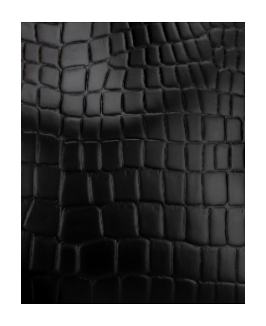 Balenciaga Imitation Crocodile Pattern Clutch In Black