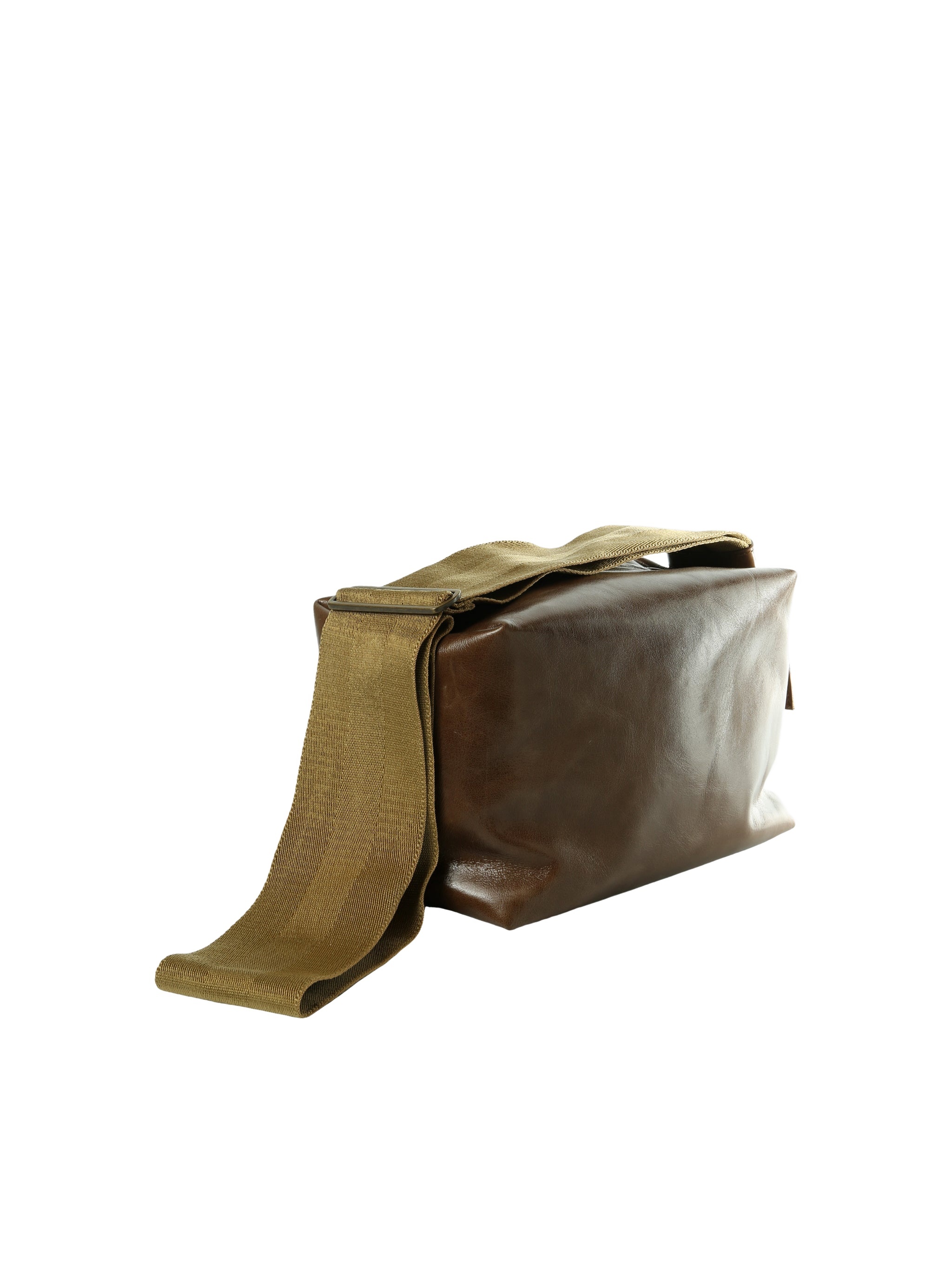Uma Wang Small Shoulder Bag With Wide Straps In Brown