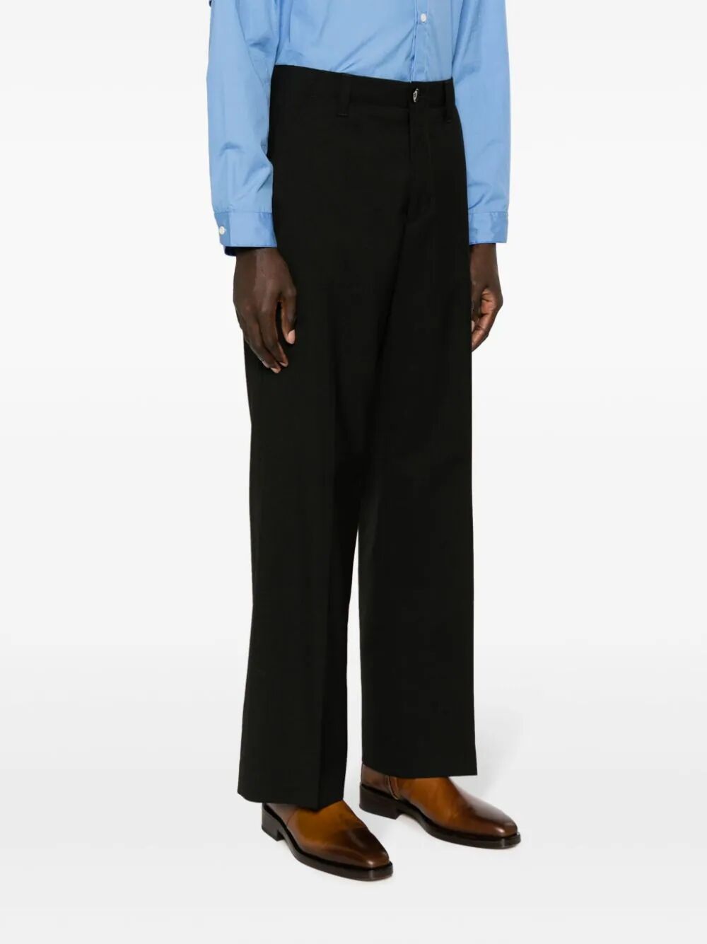 Marni Men's Lightweight Wool Trousers For Ss24 In Black