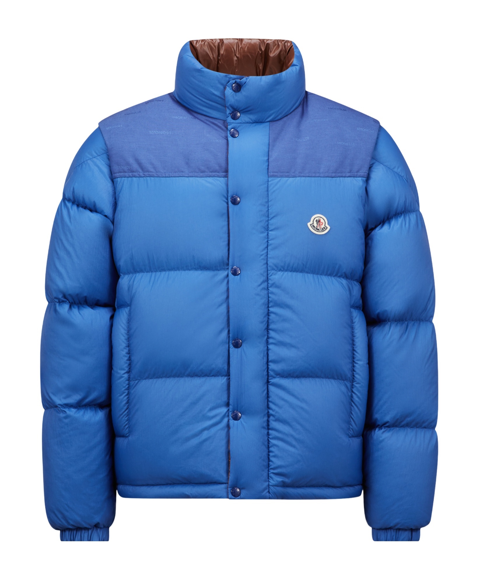 Moncler Verone Reversible Short Down Jacket In Blue
