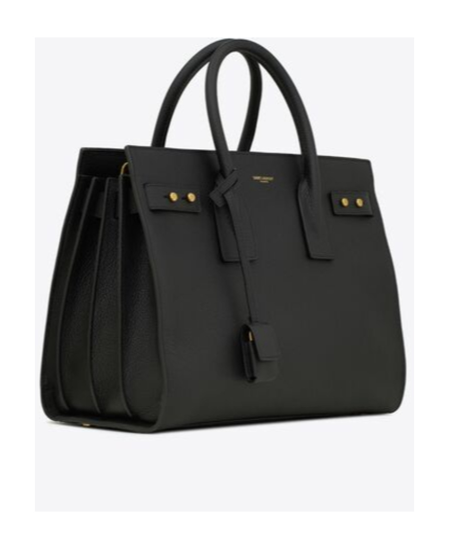 Saint Laurent Sac De Jour Grained Tote Bag In Black