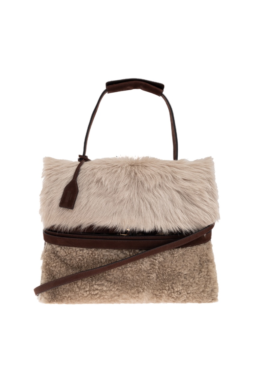 Moschino Tie Me Tote Bag In Sand