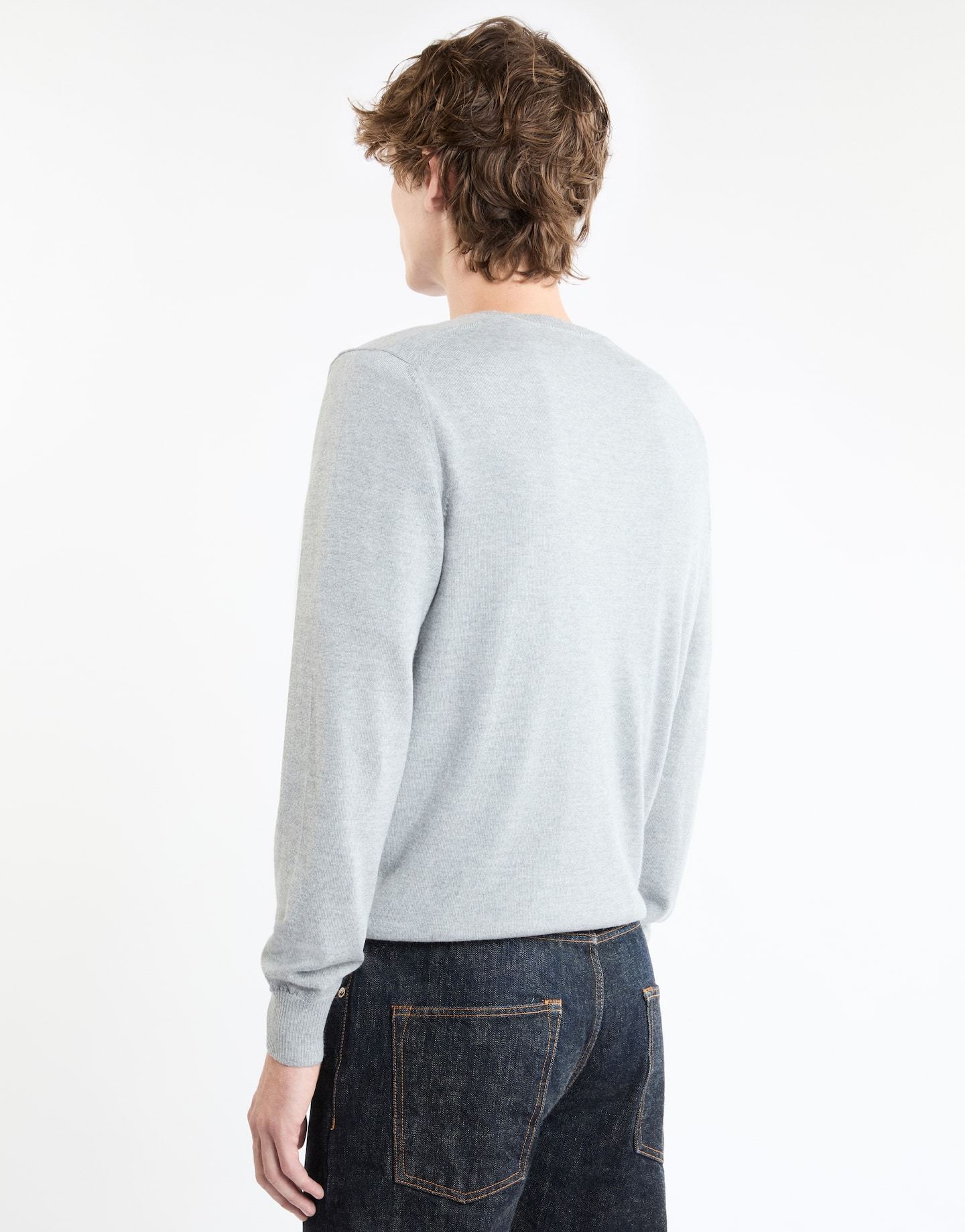 Fay Jumper In Merinos Wool Knit In White
