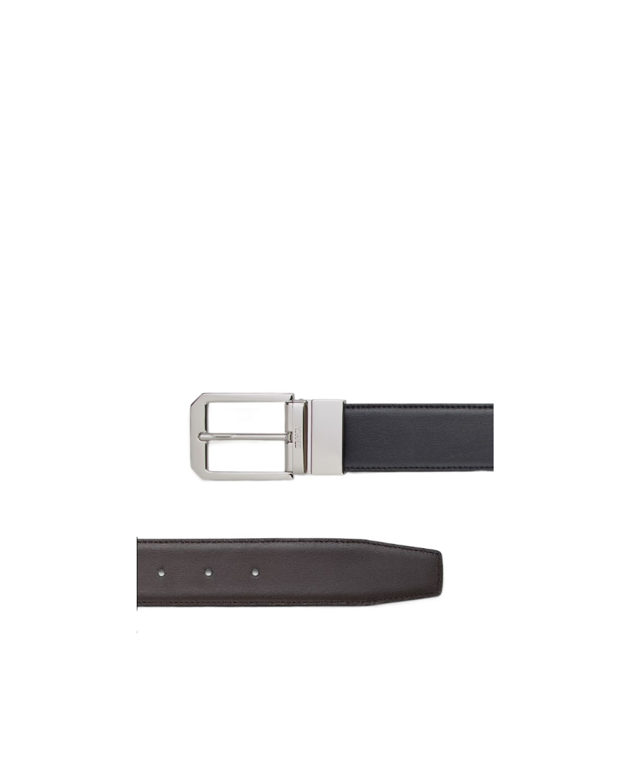 ZEGNA ZEGNA LOGO-ENGRAVED BUCKLE BELT