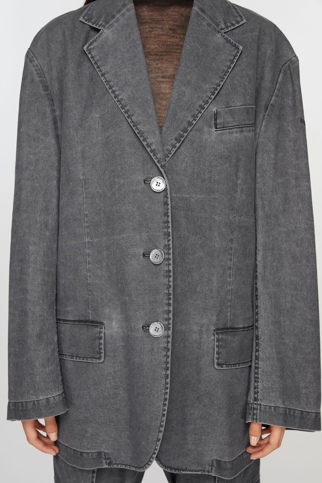 Acne Studios Shoulder Caps. In Gray