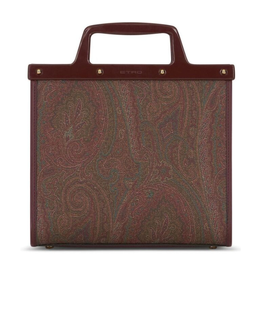 Etro Love Trotter Small Bag In Paisley Jacquard Fabric In Brown