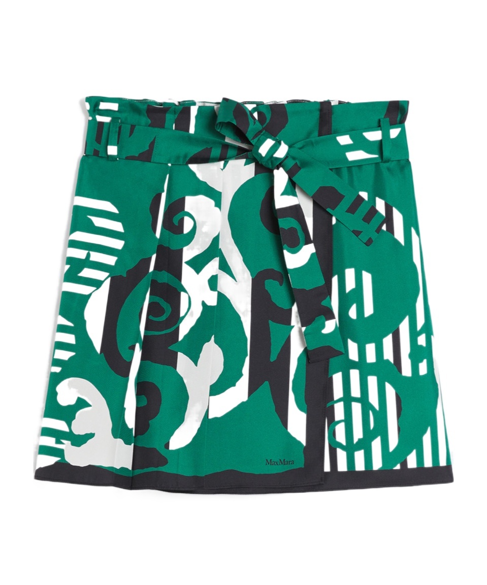 Max Mara Printed Silk Mini Skirt