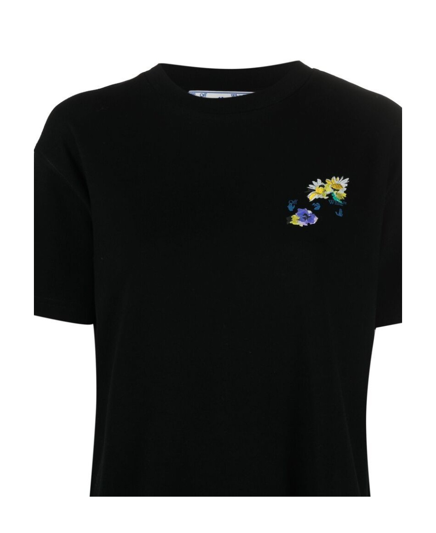 Off-white Check Arrows Print T-shirt In Black