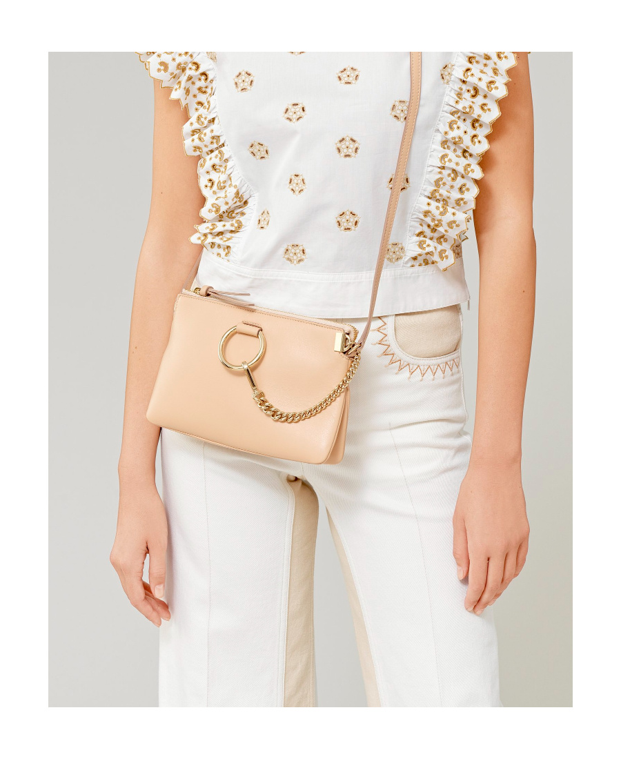 Chloé Ring-embellished Mini Bag In Nude