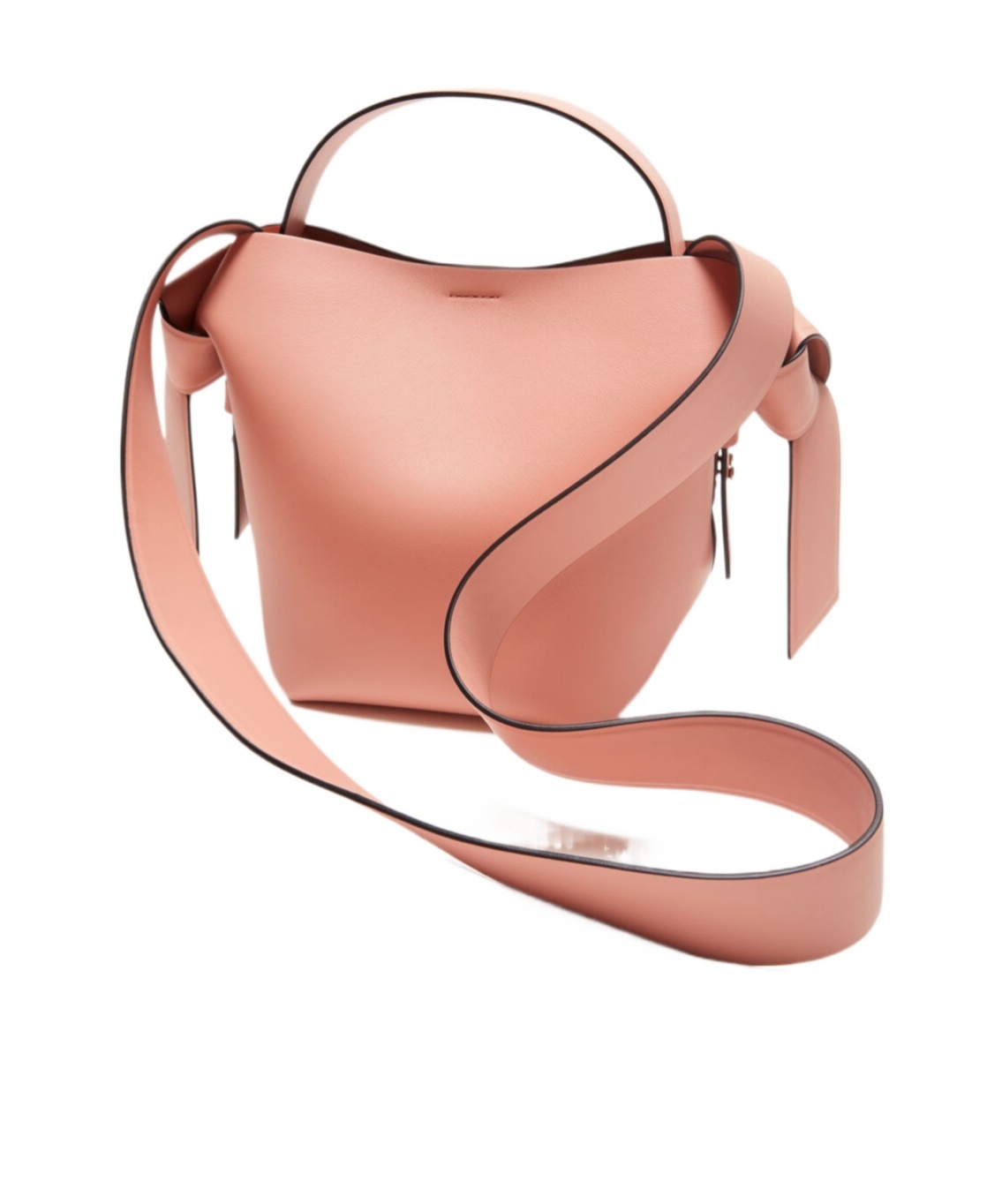 Acne Studios Musubi Salmon Pink Calf Leather Mini Bag In Pink