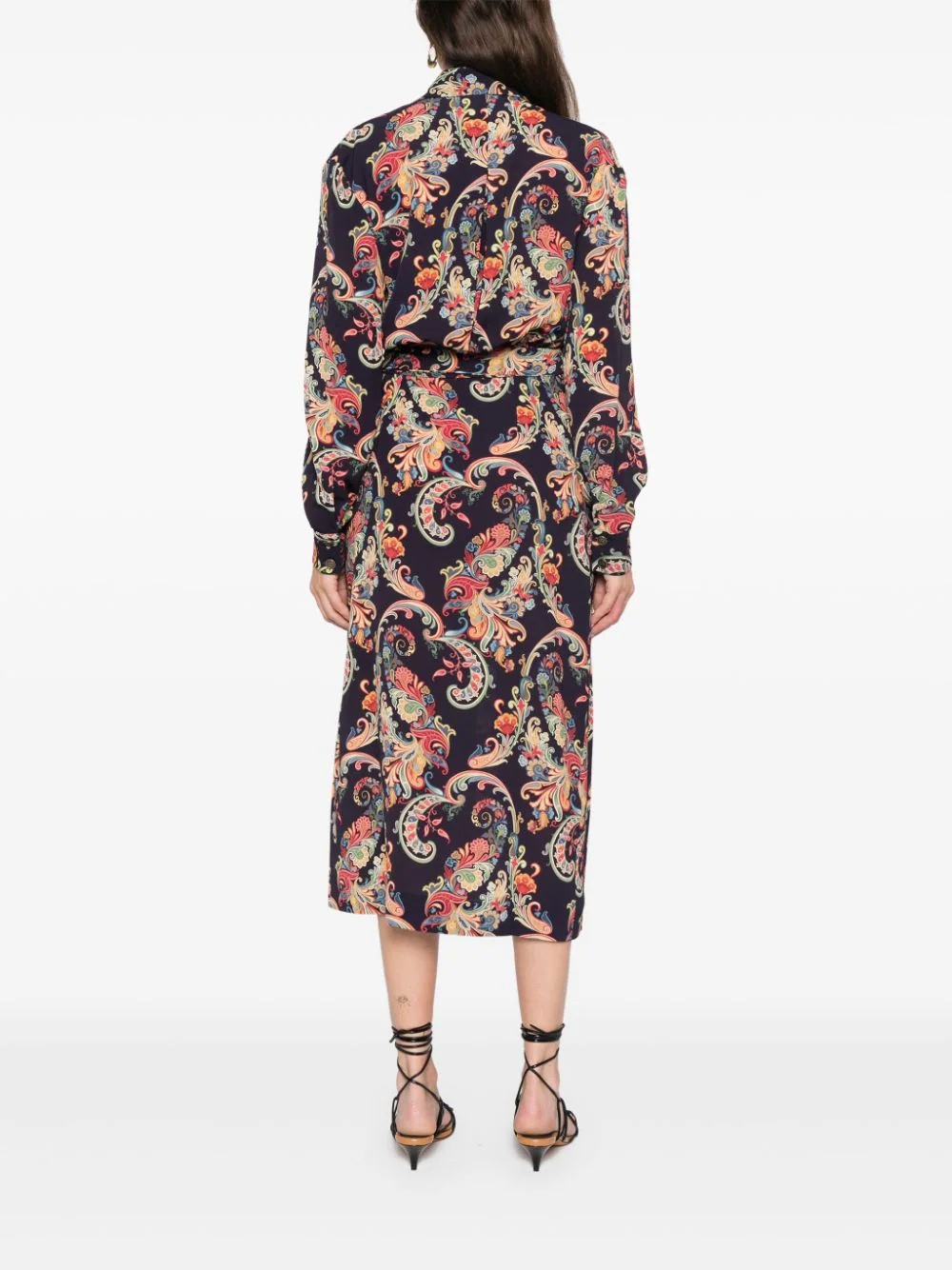 Etro Long-sleeved Dress In Black