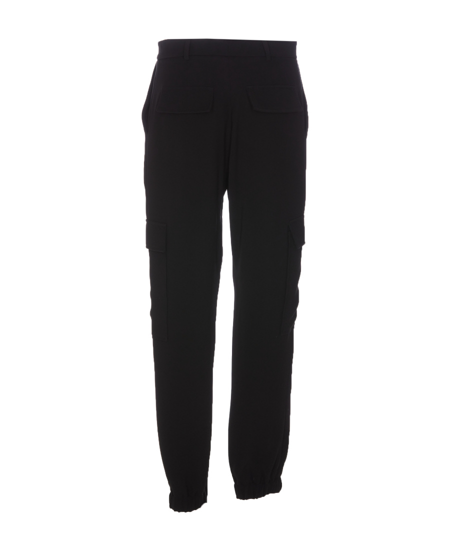 P.a.r.o.s.h Cargo-pocket Tapered Trousers In Black