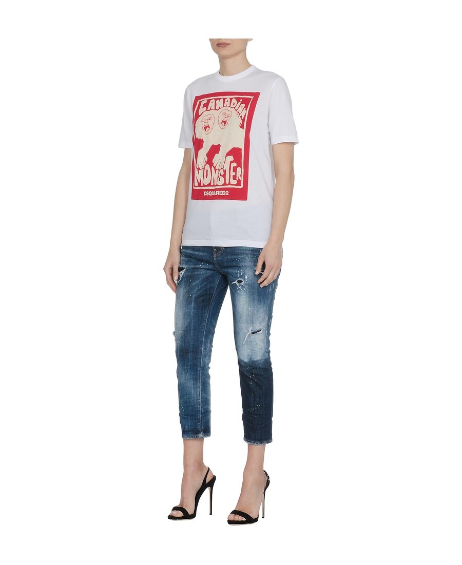 Dsquared2 Logo Details T-shirt In White