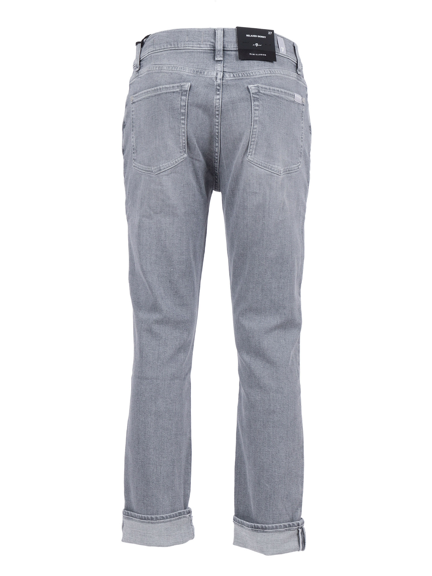 7 For All Mankind Straight-leg Jeans In Gray