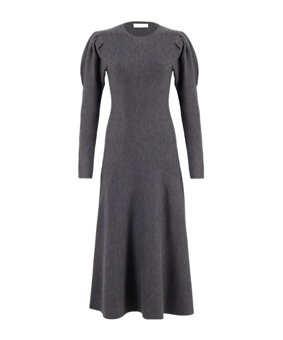 Gabriela Hearst Hannah Knit Dress In Charcoal Melange Merino Wool Cashmere In Black