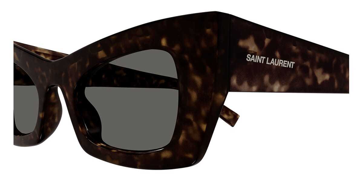 Saint Laurent Tortoiseshell Cat-eye Frame Sunglasses In Black