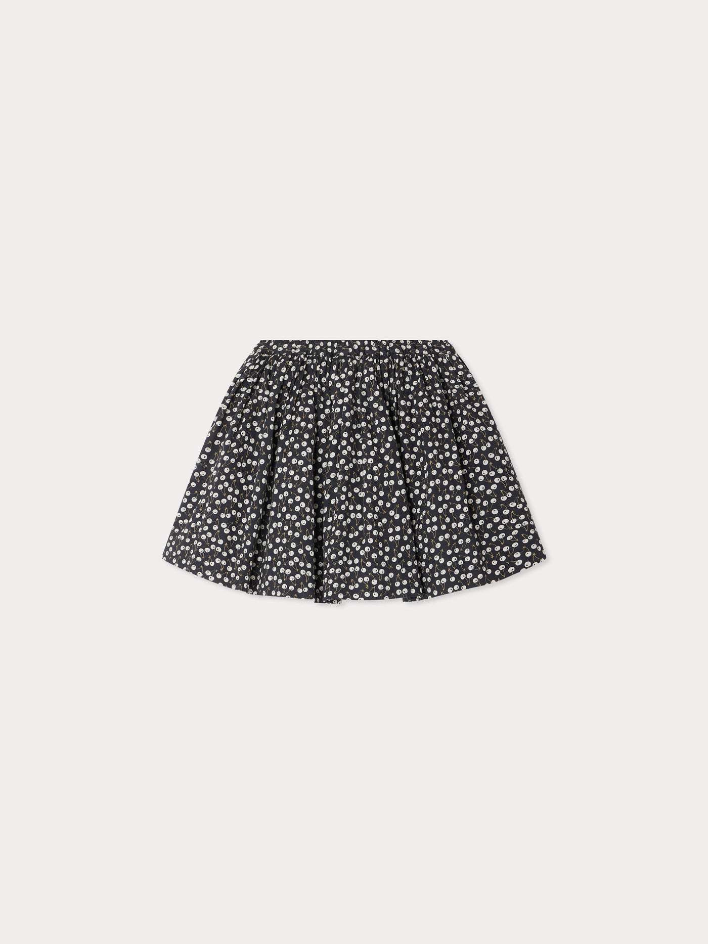 Bonpoint Cherry-print Skirt In Black