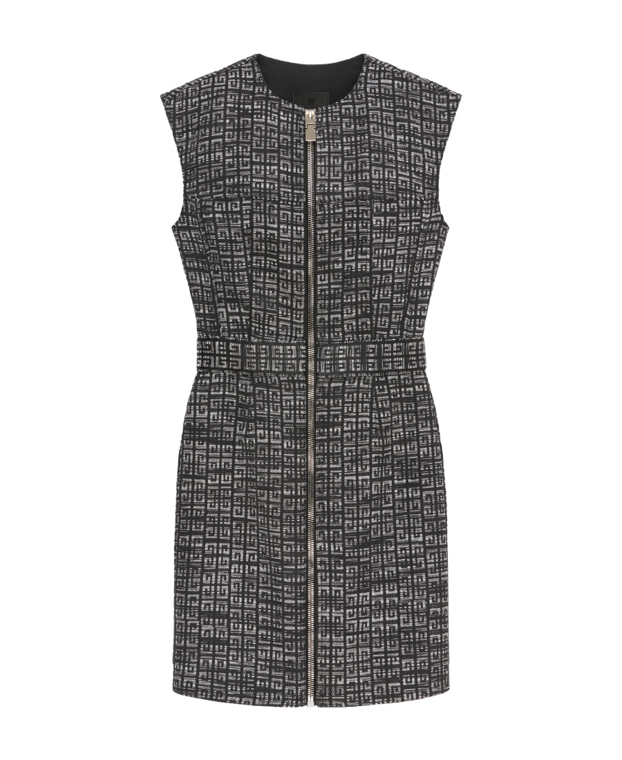 Givenchy 4g Logo Zipper Dress In Black
