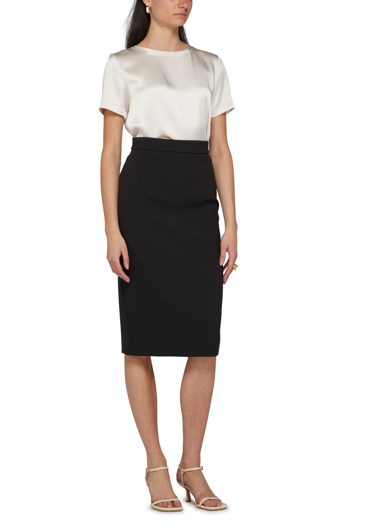 Shop Max Mara Lubiana Pencil Skirt In Black