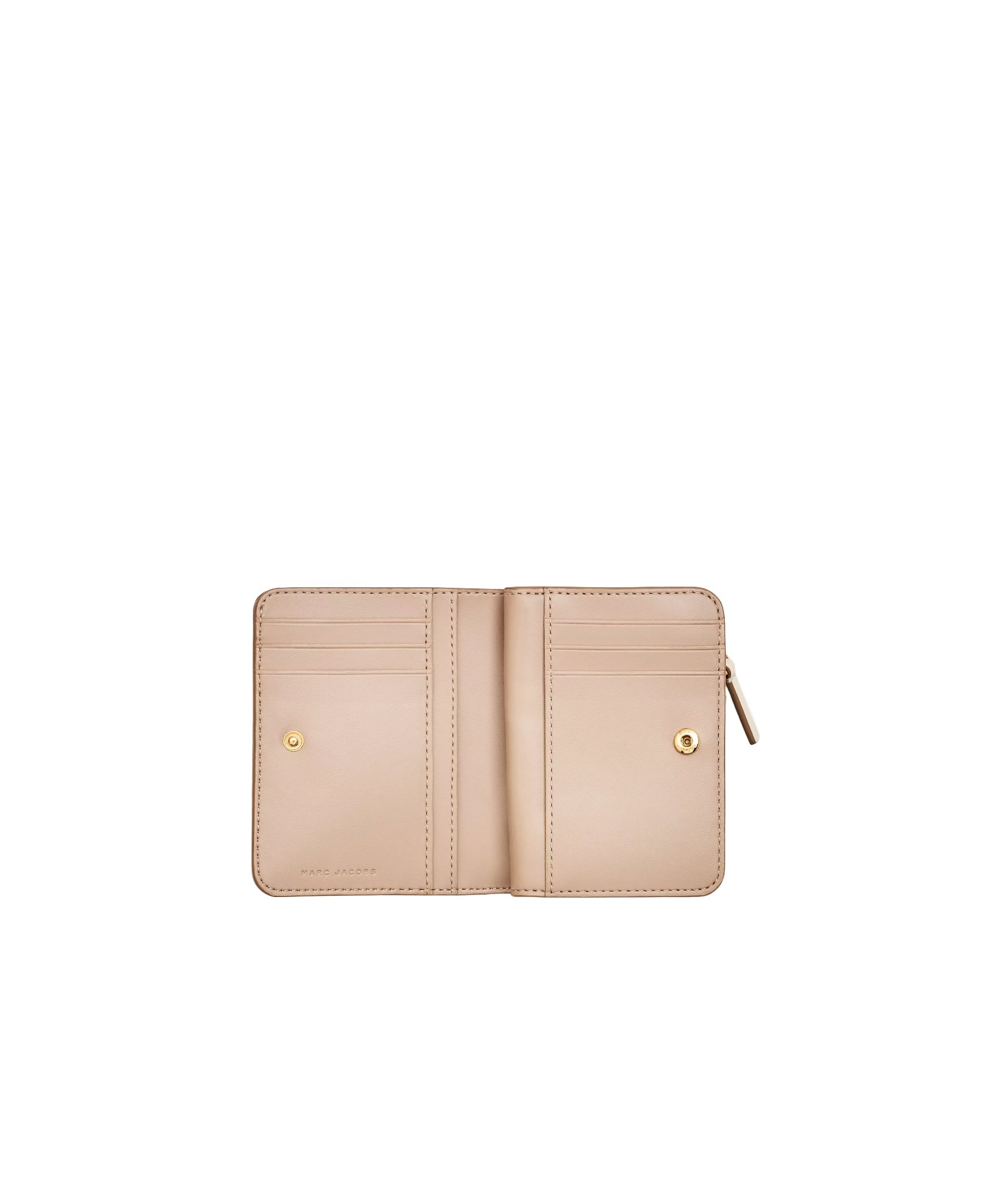 Shop Marc Jacobs The Leather J Marc Mini Compact Wallet In White