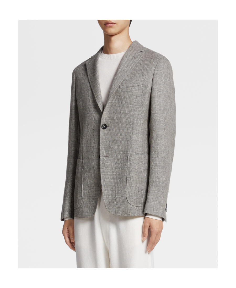 Shop Zegna Blended Suit Jacket In Gray