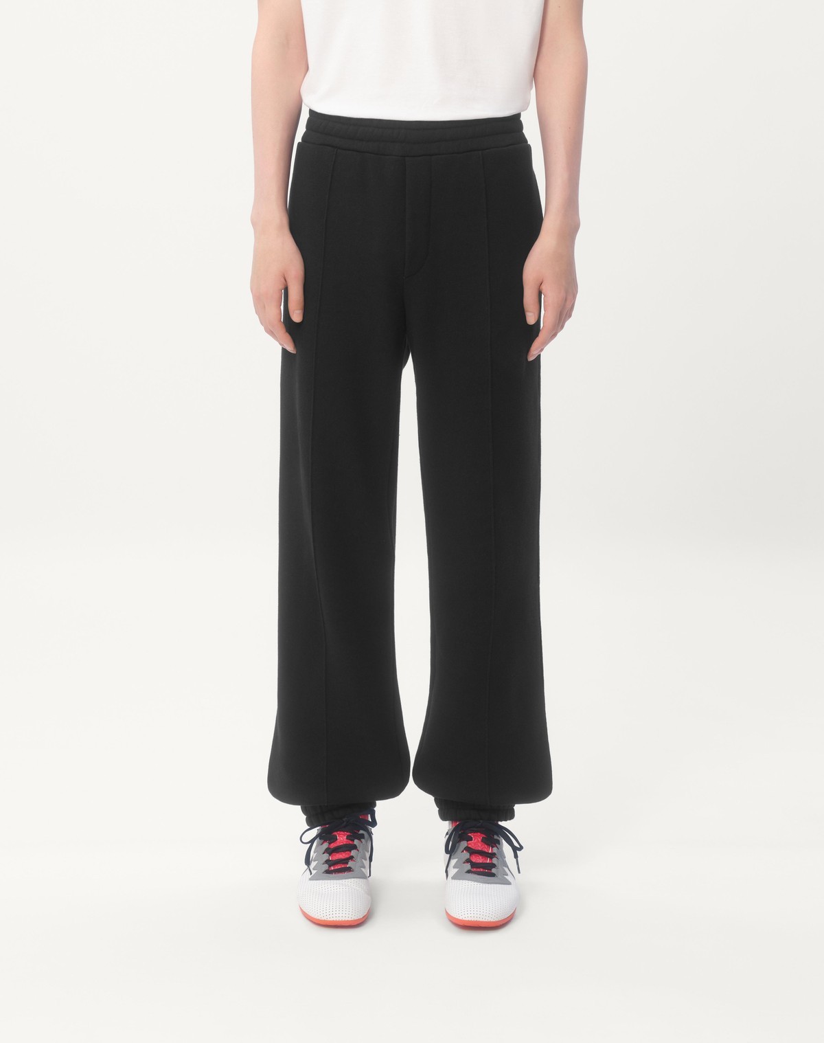 Valentino Chenille Jogging Trousers With Chez Patch In Black
