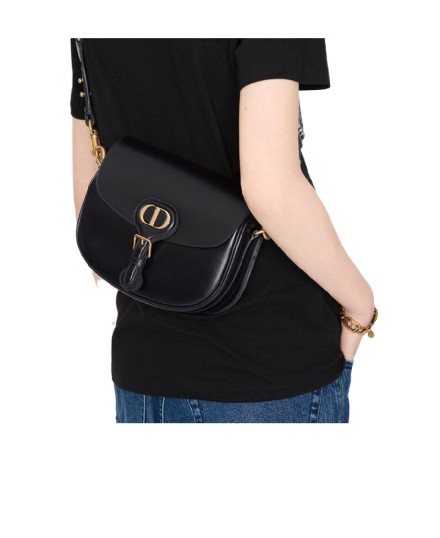 Dior Bobby Medium Glossy Cowhide Backpack In Black