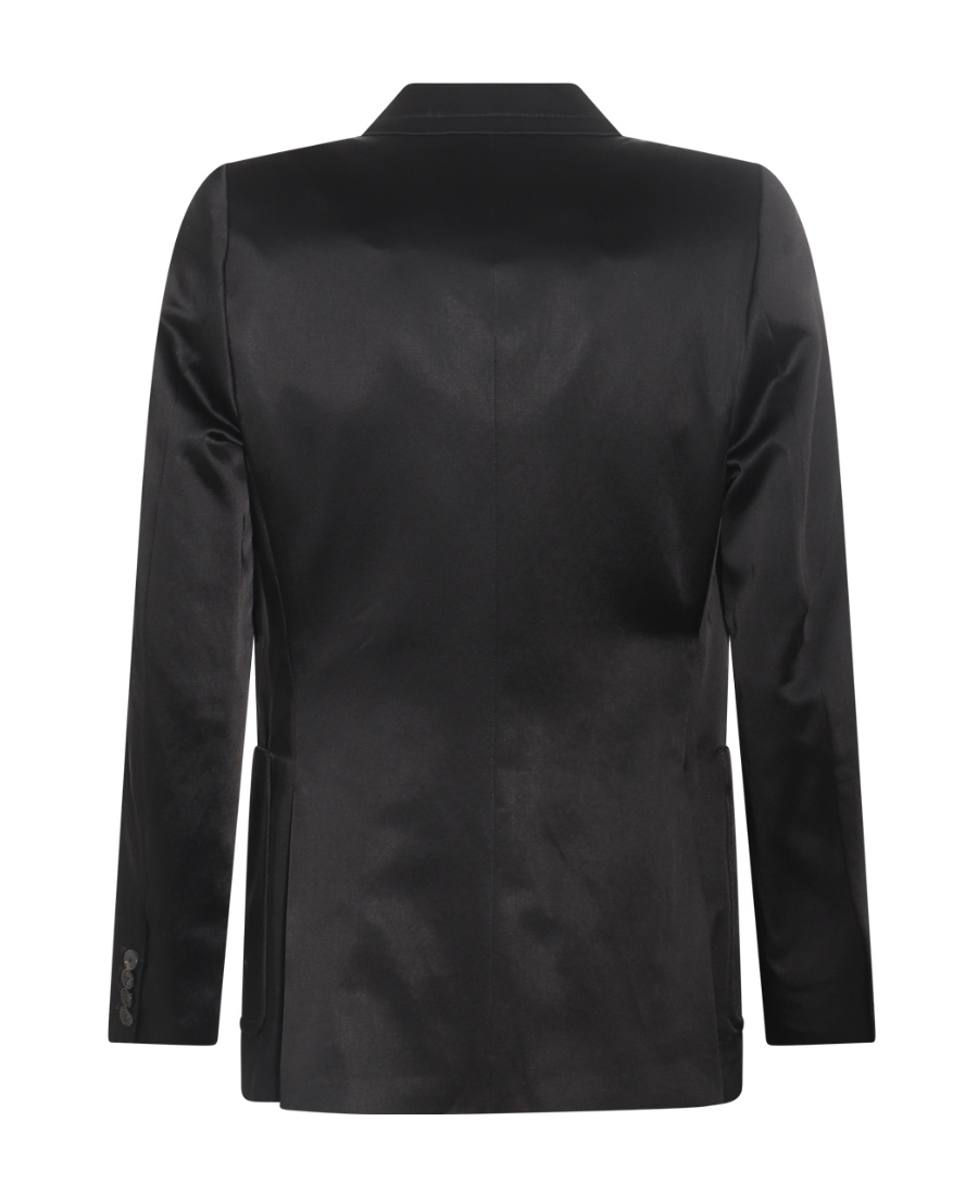 Dries Van Noten Black Cotton Blend Blazer In Black
