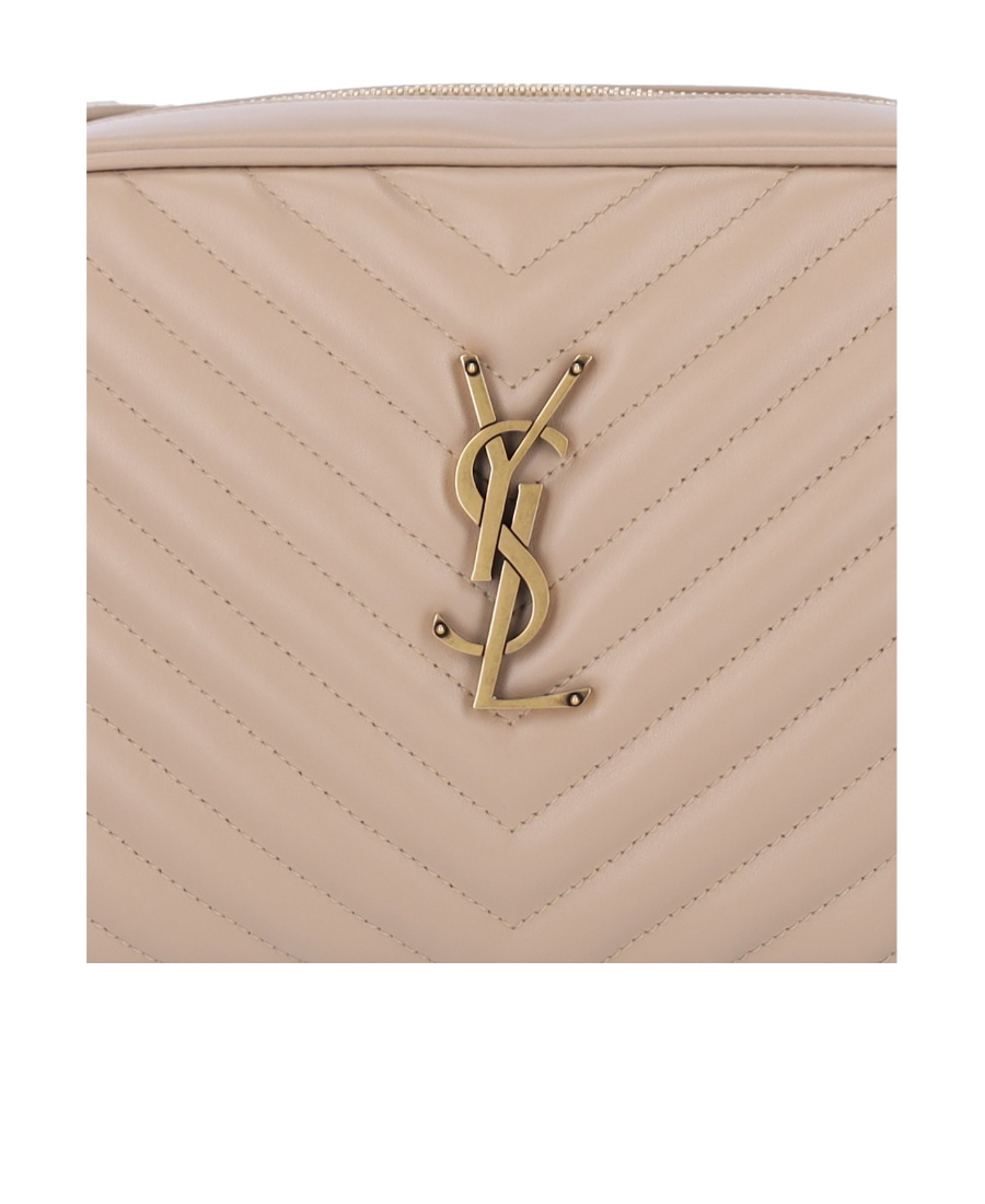 Saint Laurent Lou Quilted Crossbody Bag In Nude