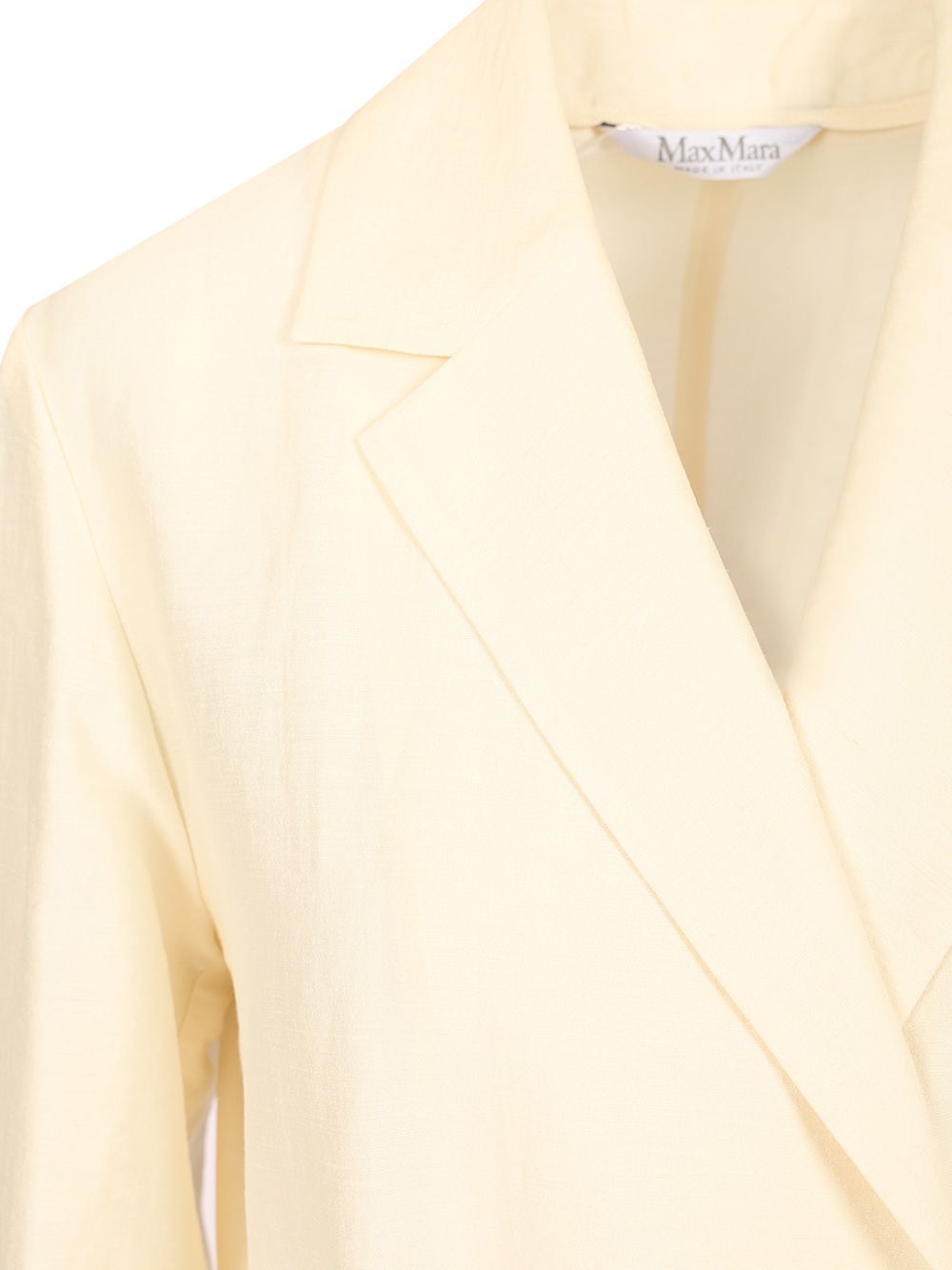 Max Mara Linen And Silk Canvas Overcoat Dresses White In White