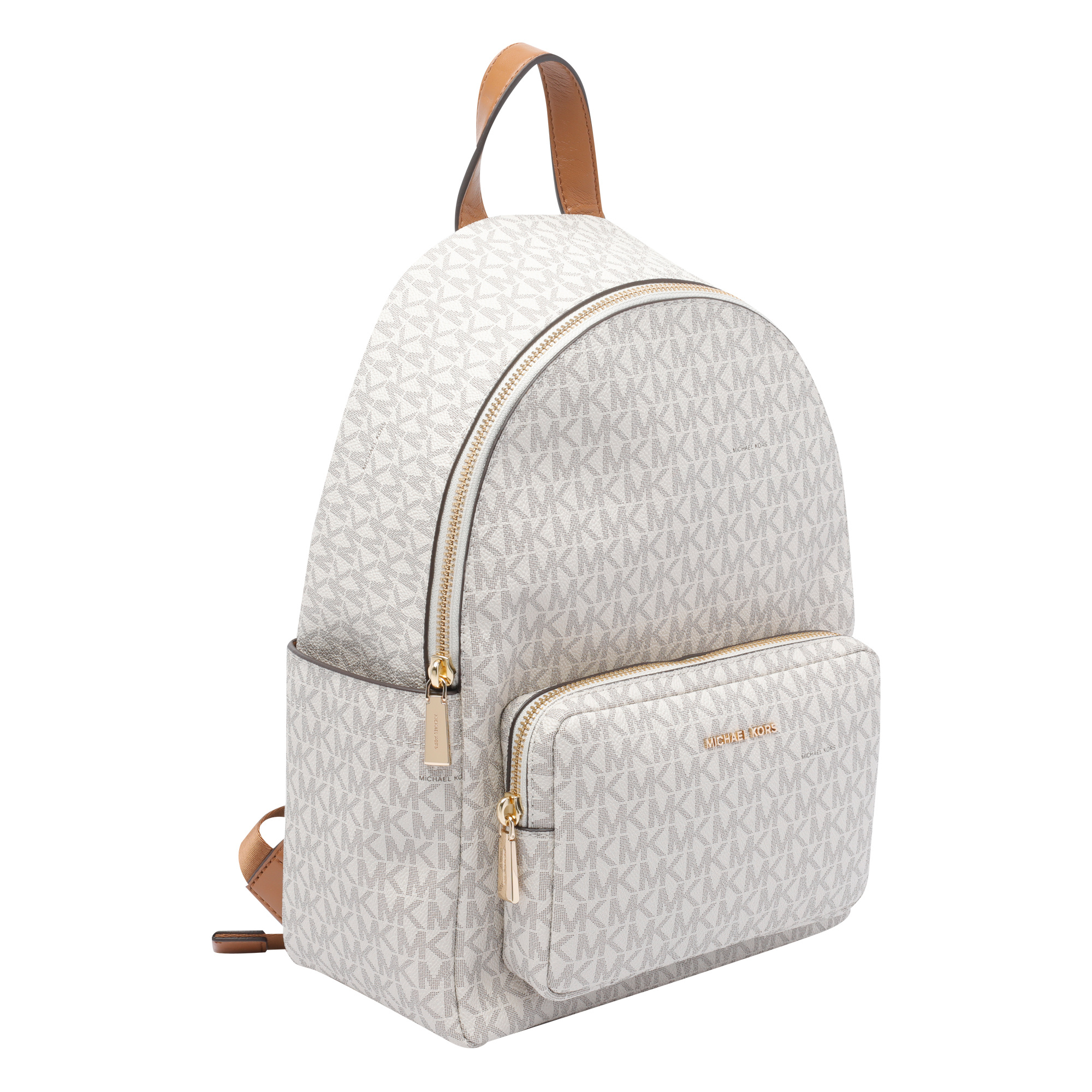 Michael Kors Michael  Tanner Medium Signature Logo Backpack In White
