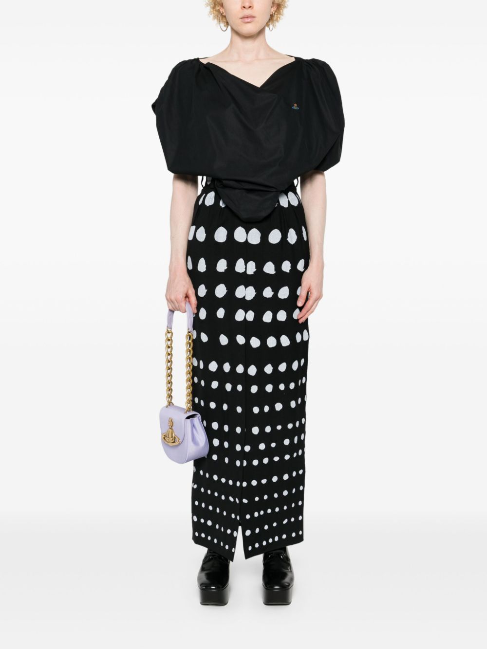 Vivienne Westwood Women Heart Asymmetric Cotton Top In Black