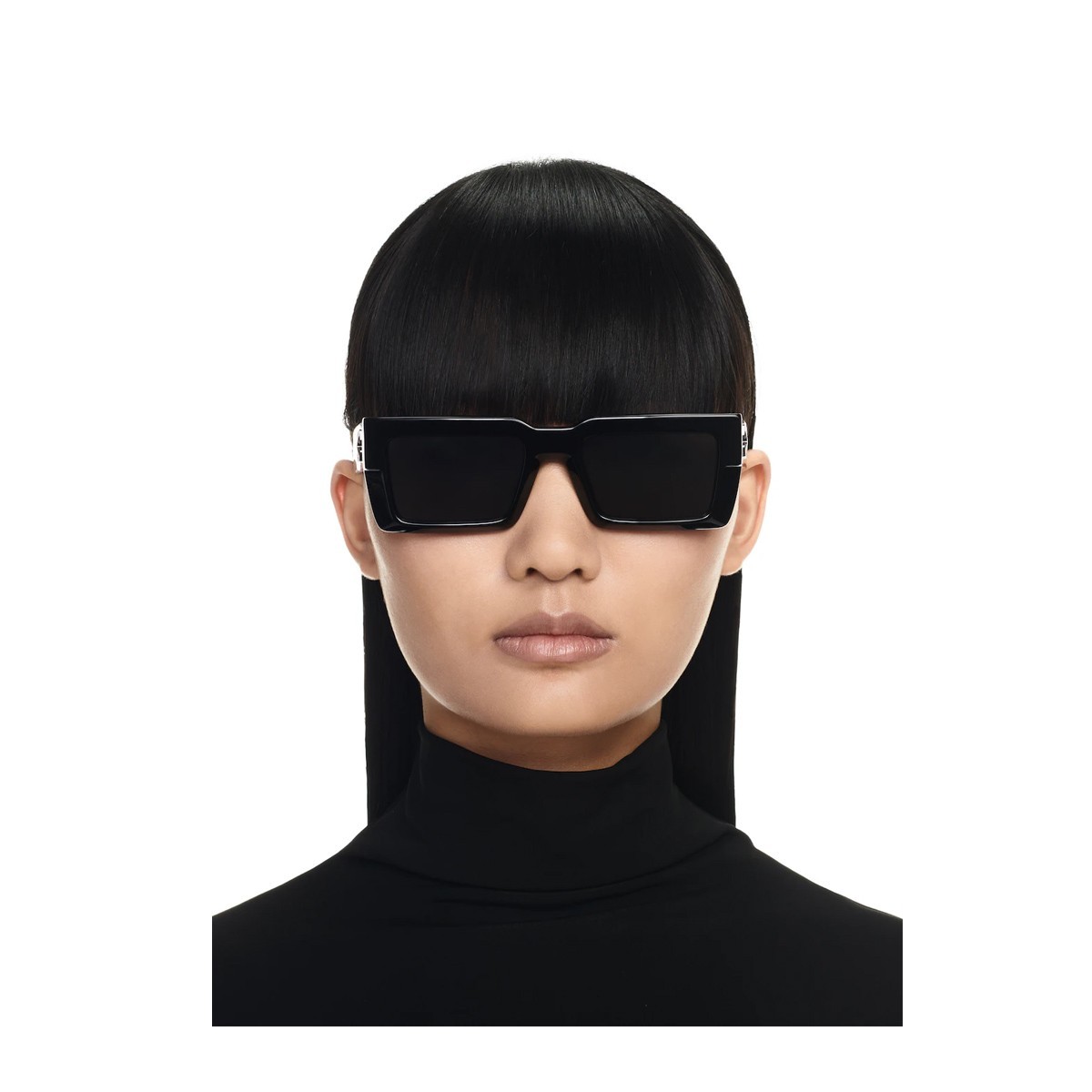 Off-white Rectangular Frame Sunglasses In Black