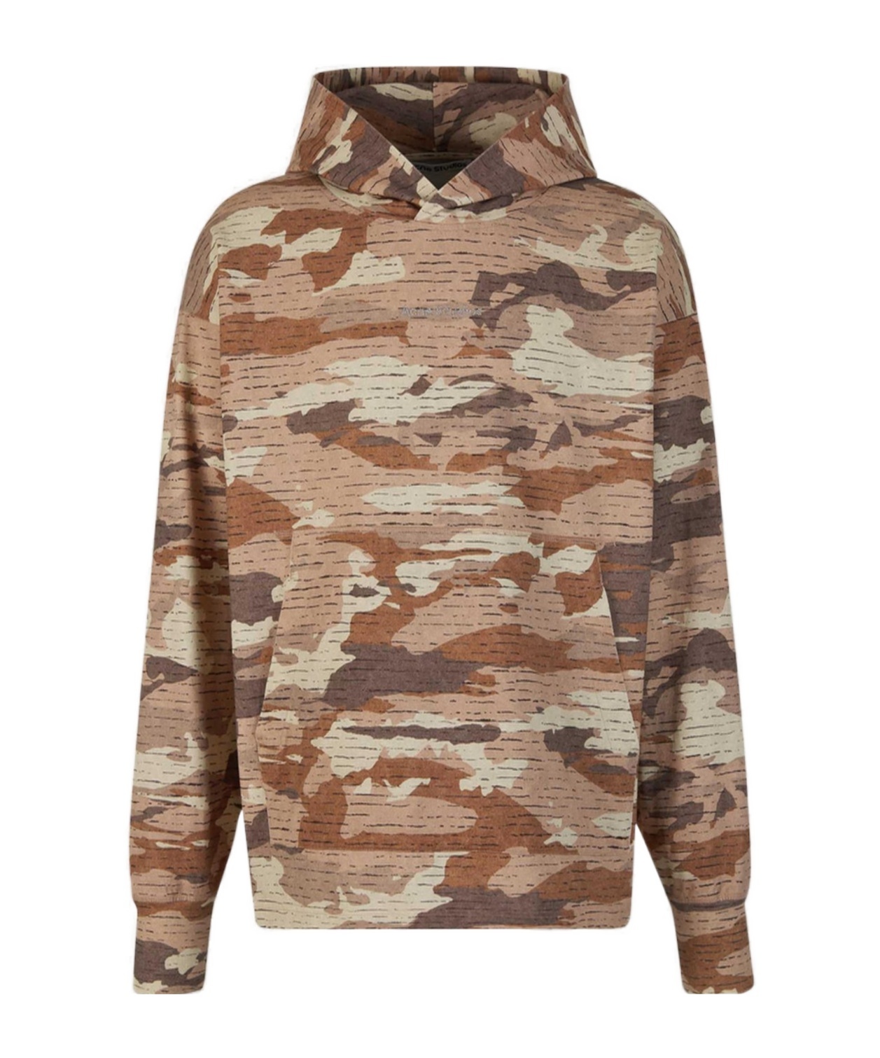 Acne Studios Brown Crystal-cut Hoodie In Brown