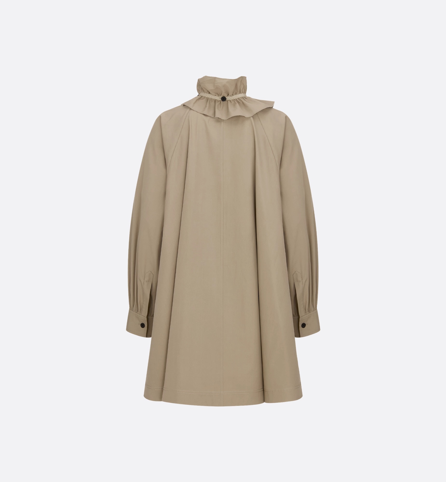 Dior Short Dress With Removable Ruched Collar In Neutral