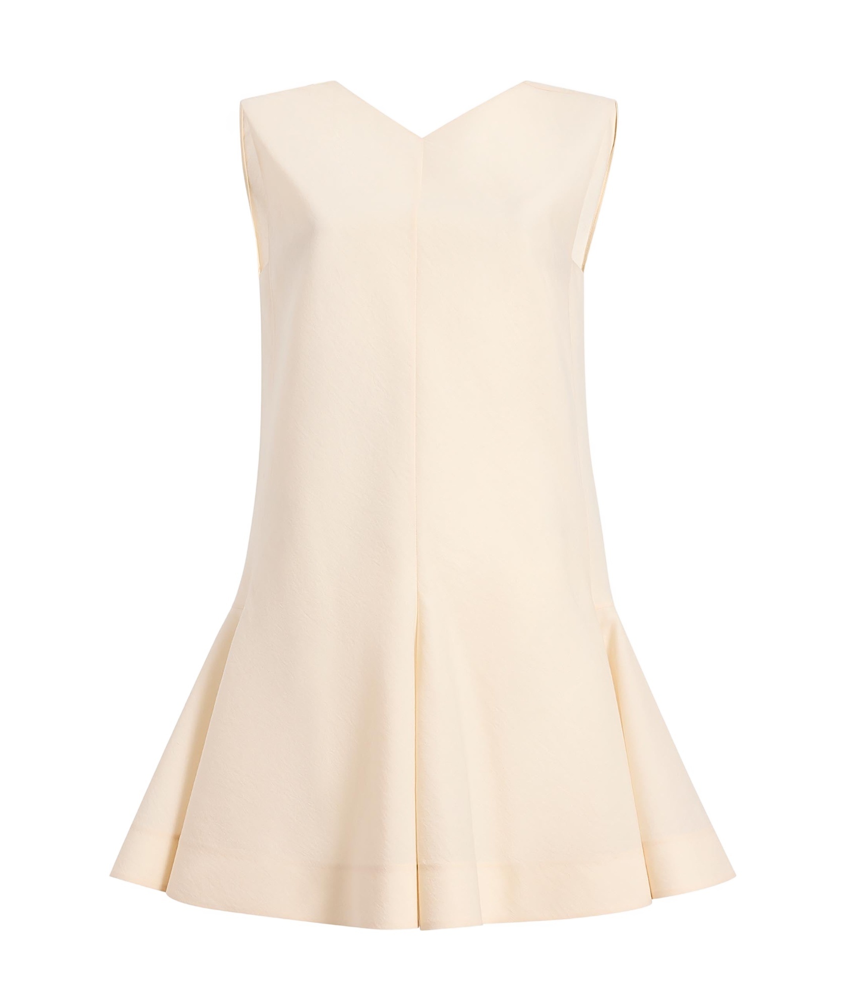 Khaite Womens Natural Mel Skater-hem Crepe Mini Dress In Nude