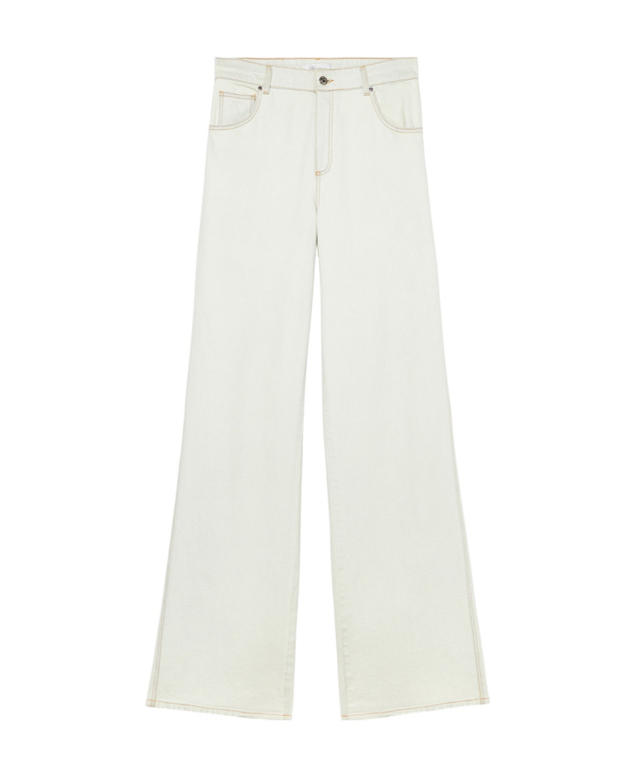 Blumarine Bleach-wash Boyfriend Jeans In White