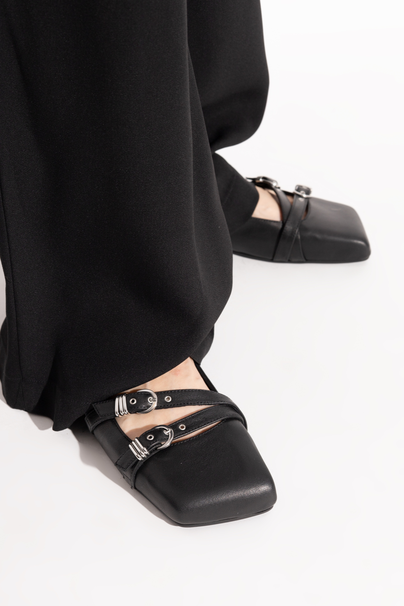 VIC MATIE LEATHER BALLET FLATS