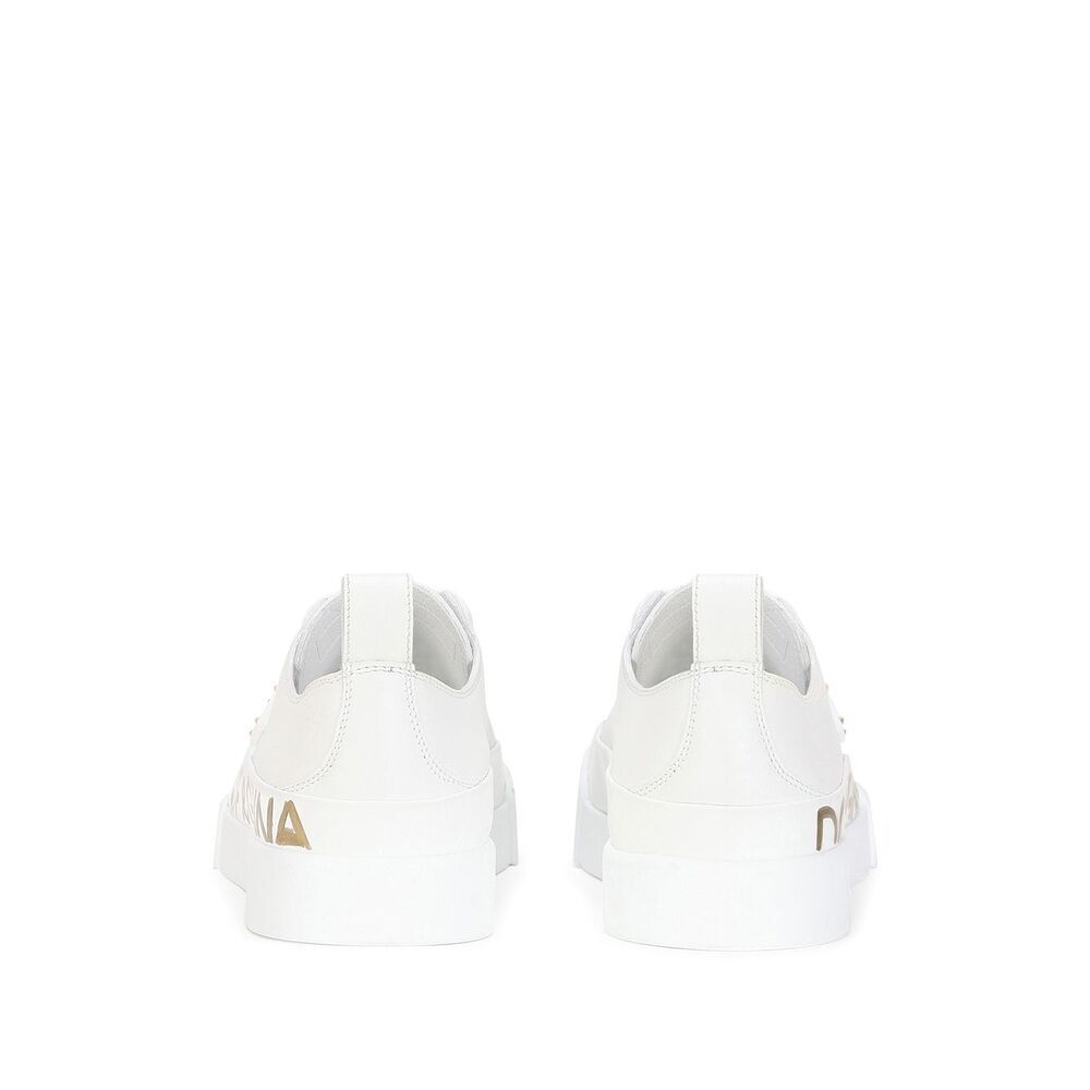 Shop Dolce & Gabbana Logo-print Low-top Sneakers In White