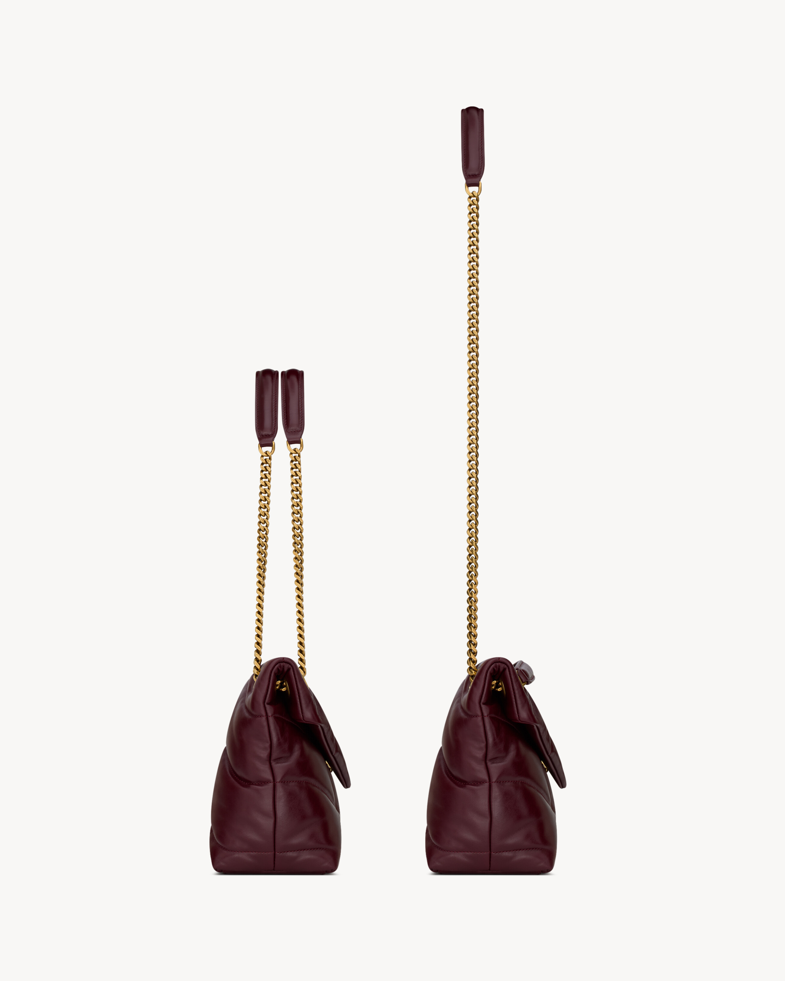 Saint Laurent Puffer Small Shoulder Bag In Purple