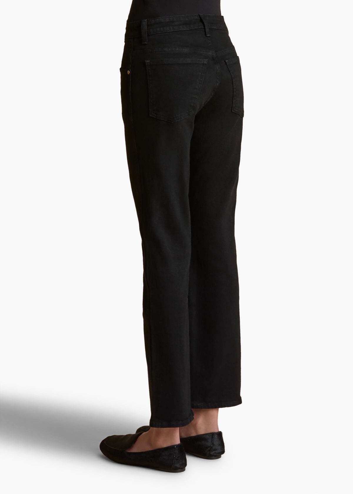 Khaite Vivian New Bootcut Flare Jeans Stoned Black In Black