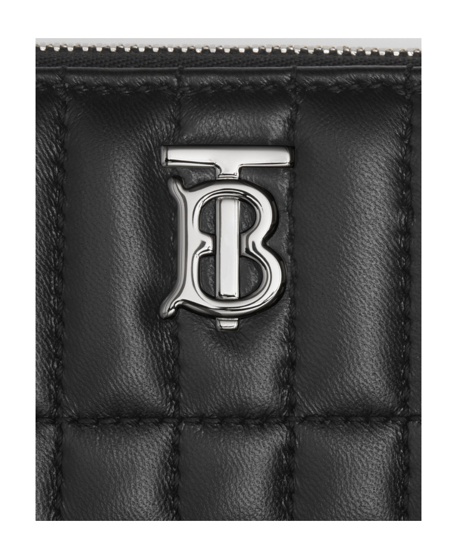 Burberry Lola Quilted Leather Wallet In Black