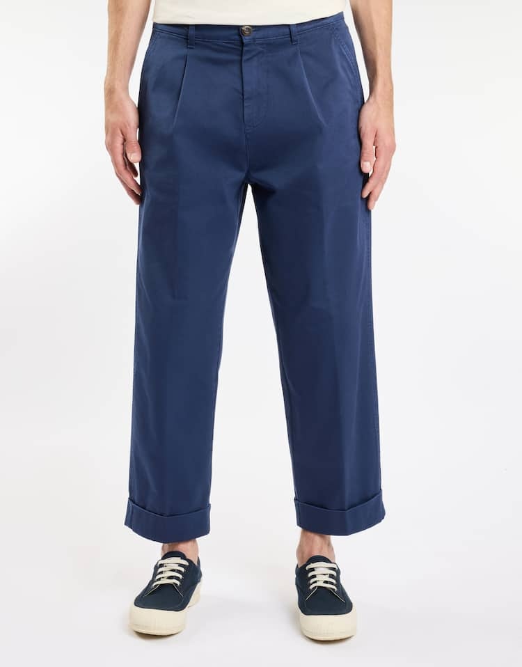 Fay Belt-loop Casual Pants In Blue