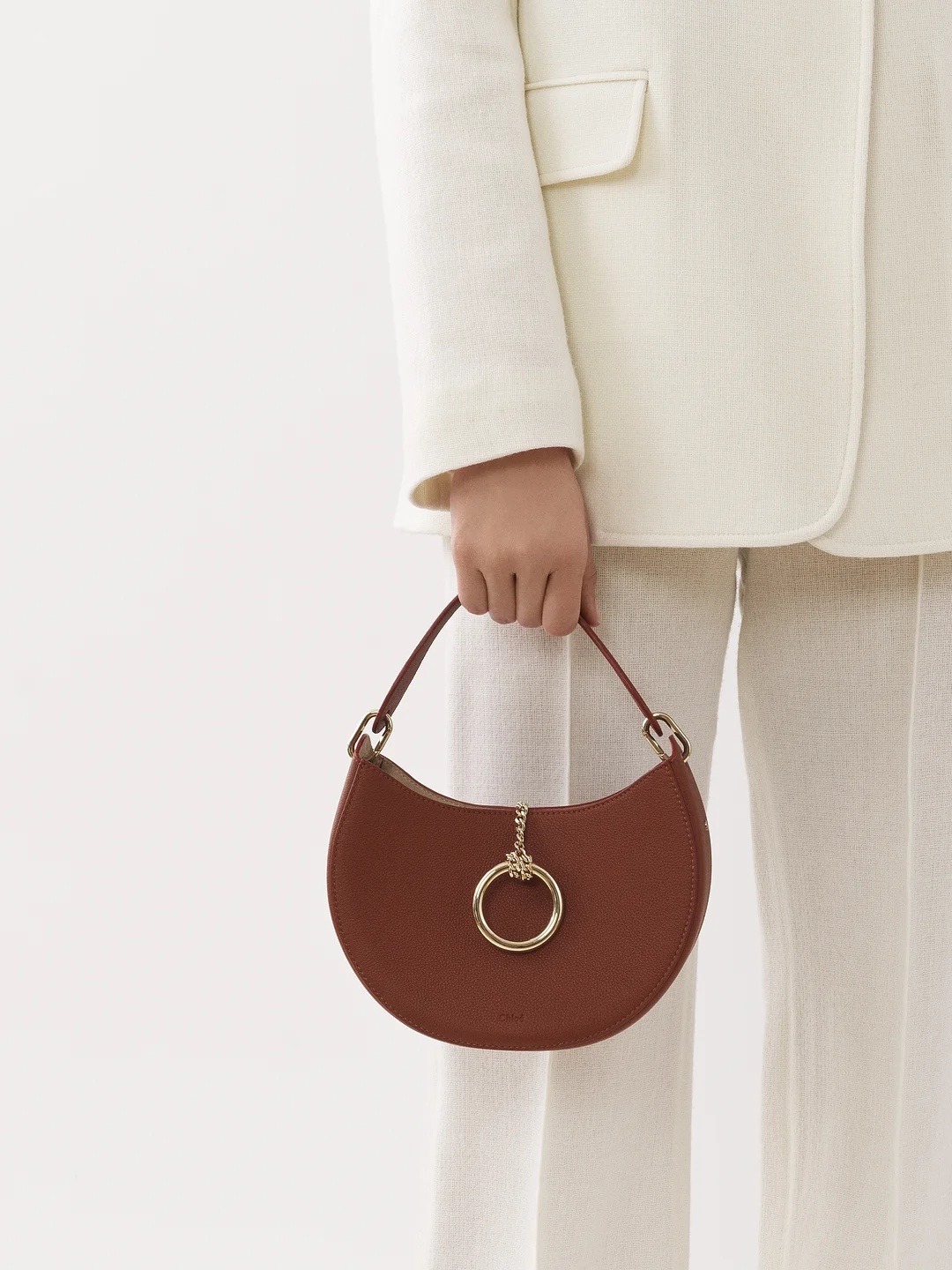Chloé Arlene Leather Shoulder Bag In Red