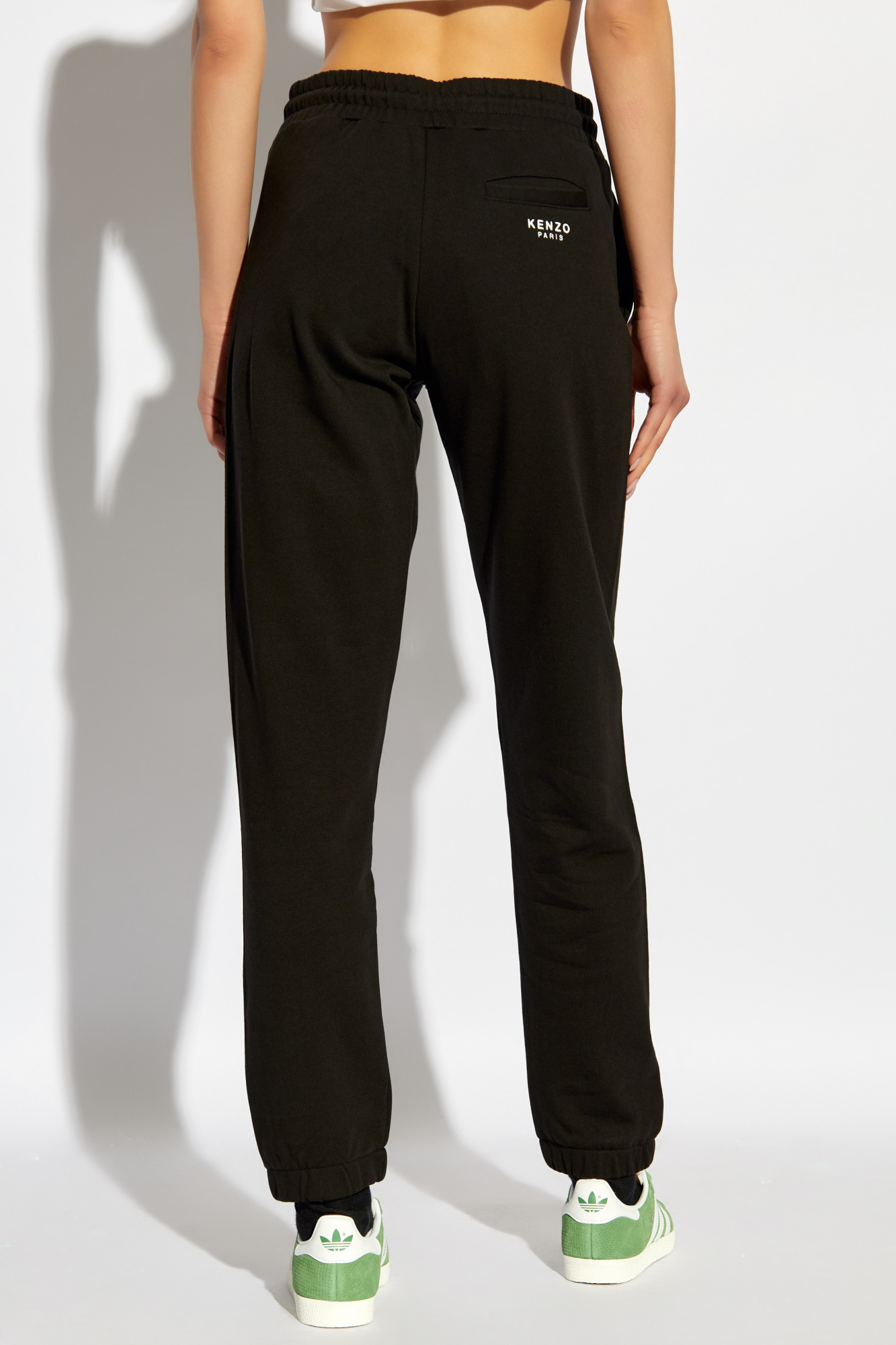 Kenzo Boke Cotton Track Pants In Black