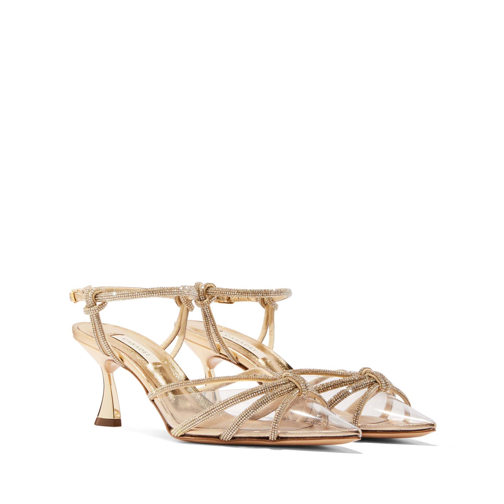 Casadei Logo Sandals In Nude