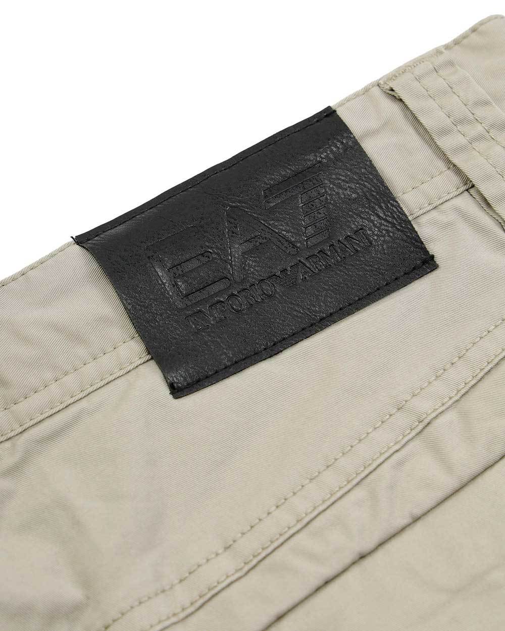 Ea7 Logo Patch Shorts In Nude